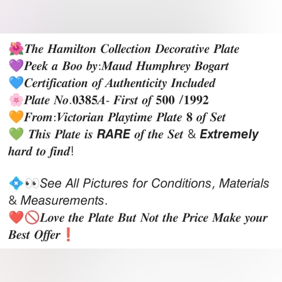 𝑴𝒂𝒖𝒅 𝑯𝒖𝒎𝒑𝒉𝒓𝒆𝒚 𝑩𝒐𝒈𝒂𝒓𝒕/𝑷𝒆𝒆𝒌 𝒂 𝑩𝒐𝒐 𝑷𝒍𝒂𝒕𝒆 - Picture 2 of 13